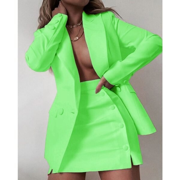 Solid Color Suit Short Skirt Two-piece Set Women's New - Image 9