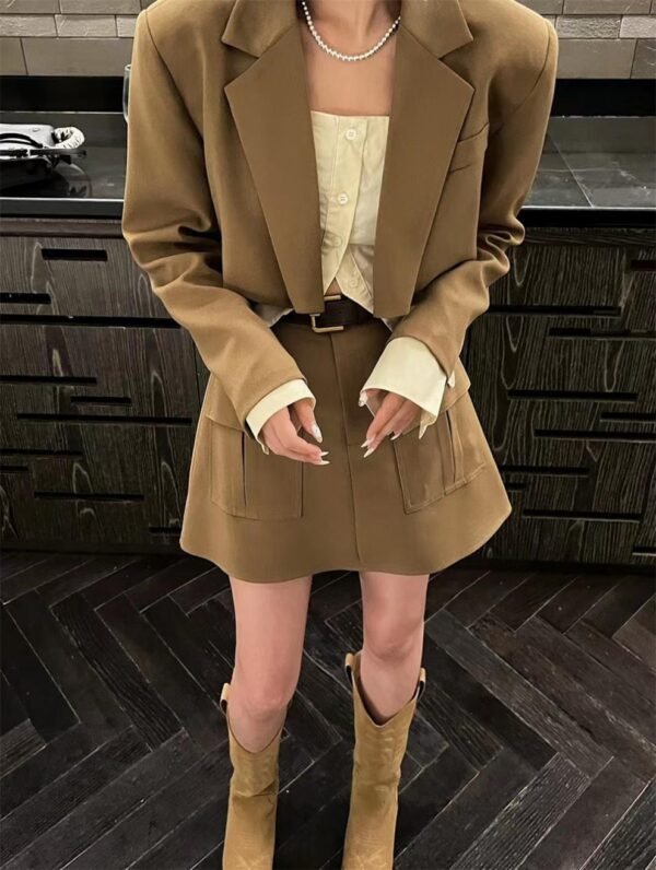 Early New Style Style Set Sense Western Style Slimming Suit Jacket Skirt Elegant Outfit - Image 10