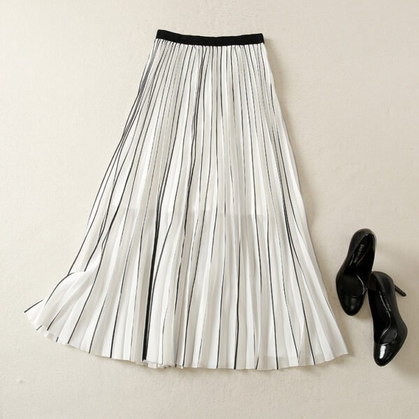 Black Small Suit Coat Two Piece Pleated Half Skirt Set Women - Image 5