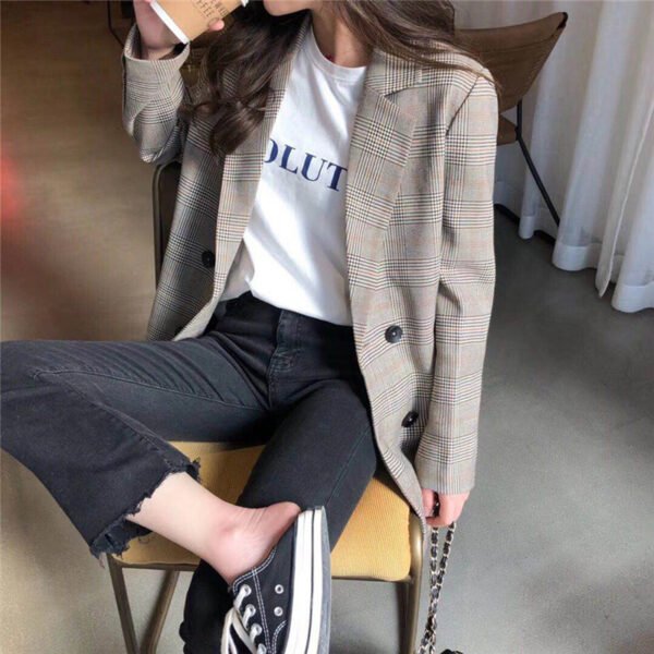 Plaid ladies blazer - Image 5