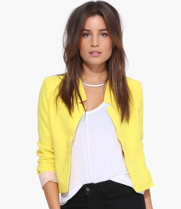 Spring Autumn New Fashion Women's Short Blazer Coat Candy Color Casual Suit Blazer and Jacket Solid Slim Female Blazers - Image 5
