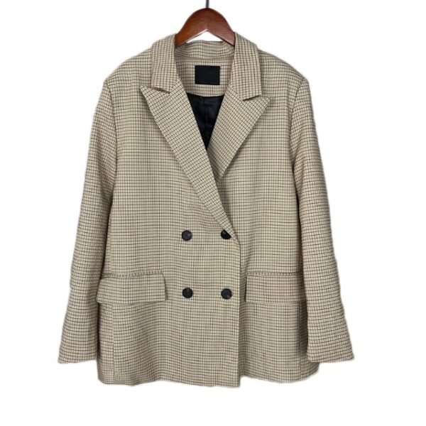 Spring Blazer Women Double Breasted Oversized - Image 3