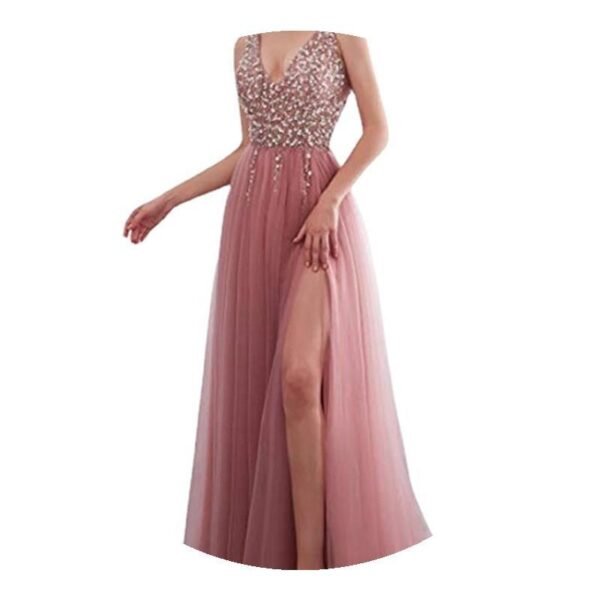 Deep V Club WeDDing DreSS Slim Women DreSSeS Office Printing - Image 5