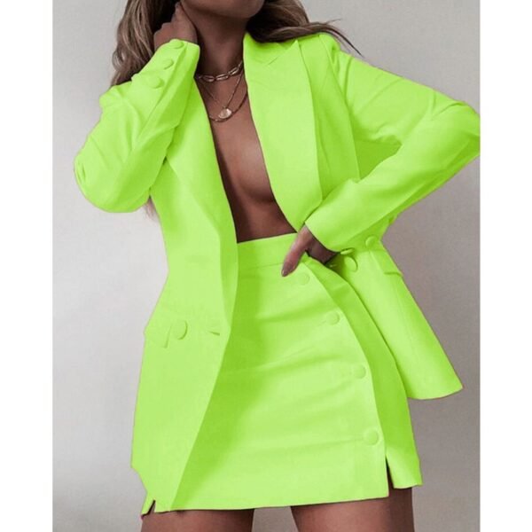 Solid Color Suit Short Skirt Two-piece Set Women's New - Image 8
