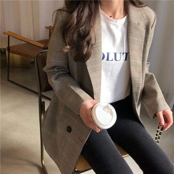 Plaid ladies blazer - Image 4