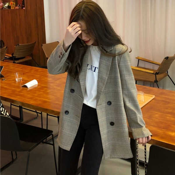 Plaid ladies blazer - Image 2
