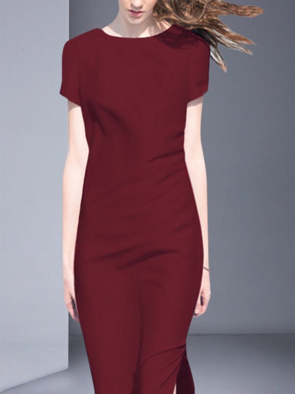 Slim-fit Sheath Cheongsam Formal Dress Split Office Ladies' Dress - Image 8