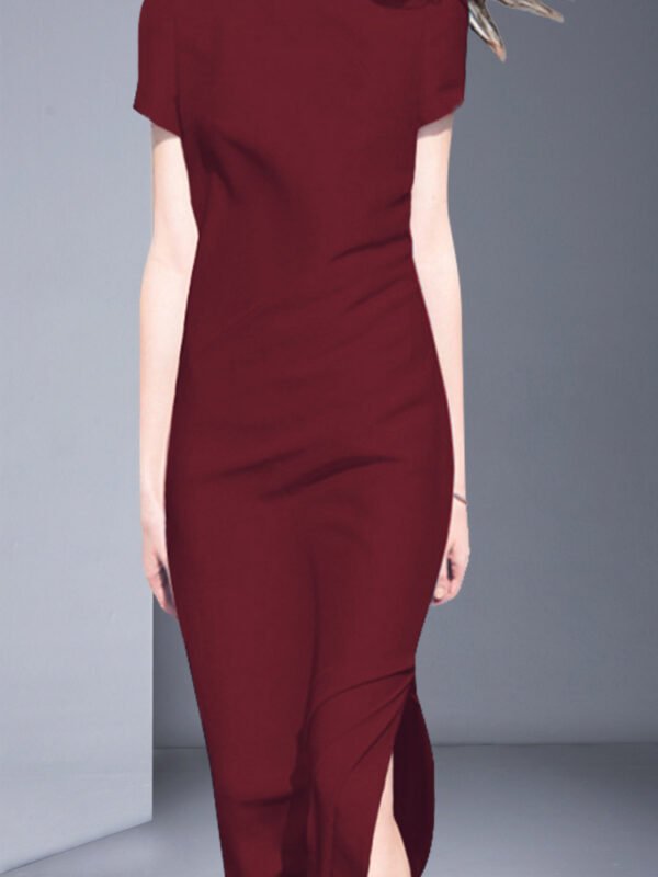 Slim-fit Sheath Cheongsam Formal Dress Split Office Ladies' Dress - Image 9