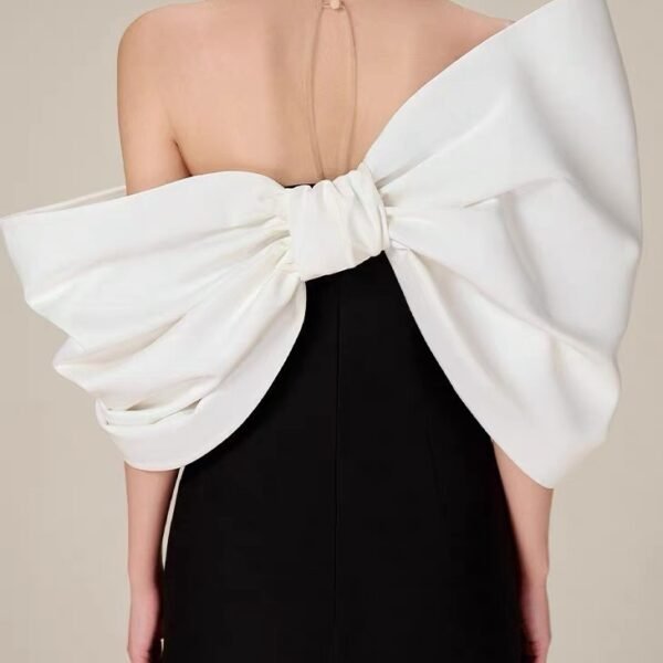 Big Bow Dress Socialite High Waist Office Lady Sheath Skirt - Image 4