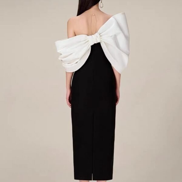 Big Bow Dress Socialite High Waist Office Lady Sheath Skirt - Image 2