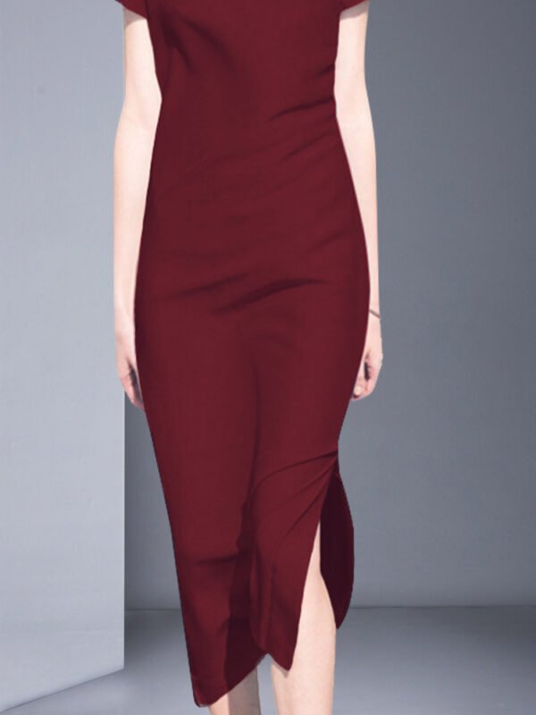 Slim-fit Sheath Cheongsam Formal Dress Split Office Ladies' Dress - Image 4