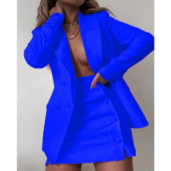 Solid Color Suit Short Skirt Two-piece Set Women's New - Image 6