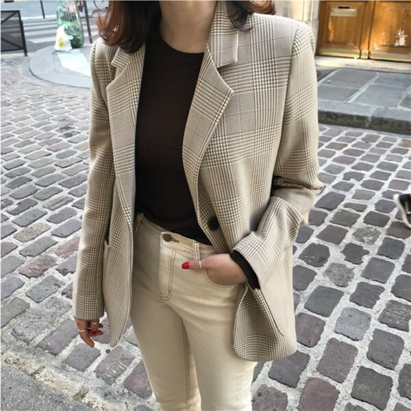 Retro plaid blazer - Image 2
