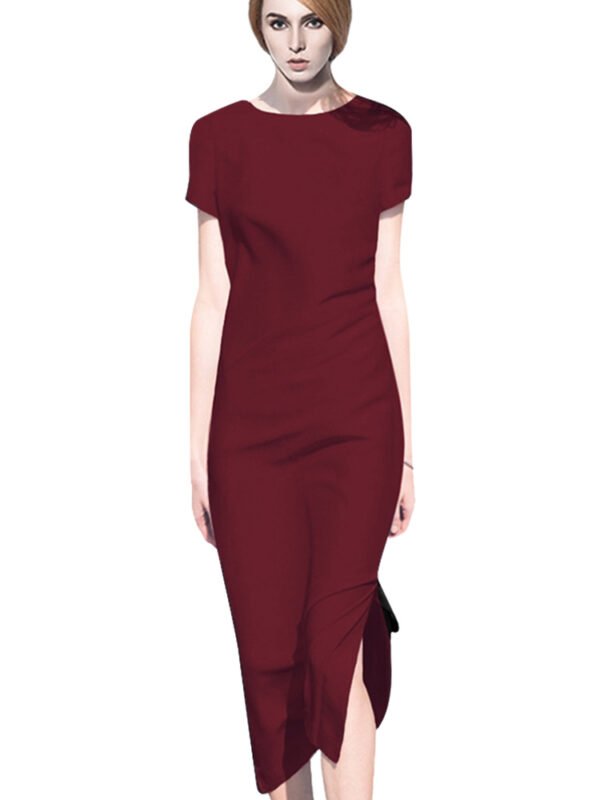 Slim-fit Sheath Cheongsam Formal Dress Split Office Ladies' Dress - Image 5