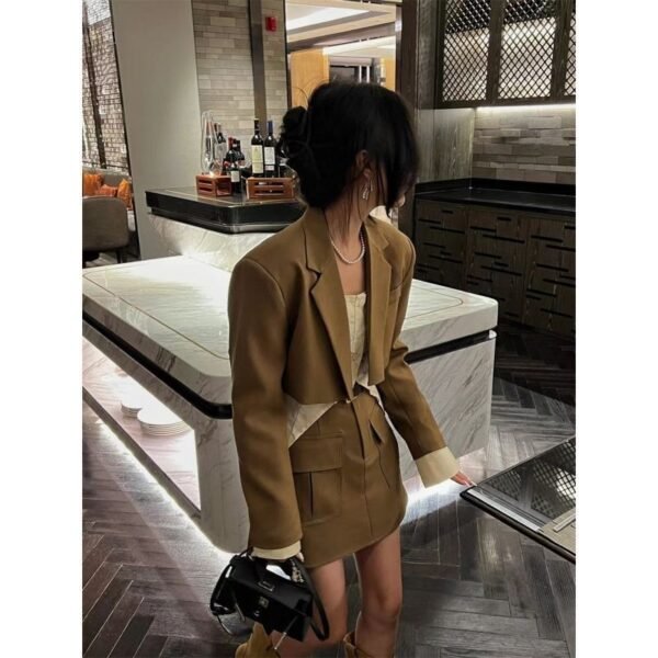 Early New Style Style Set Sense Western Style Slimming Suit Jacket Skirt Elegant Outfit - Image 4