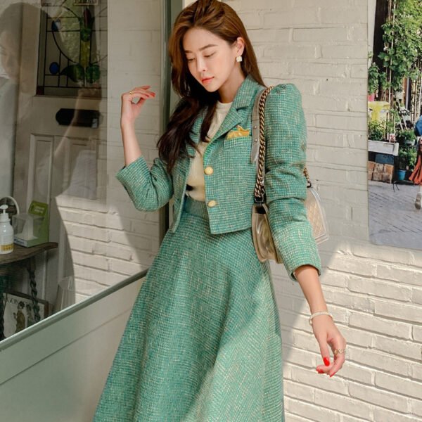 Temperament Small Suit Jacket Waist Skirt Two-piece Set - Image 4