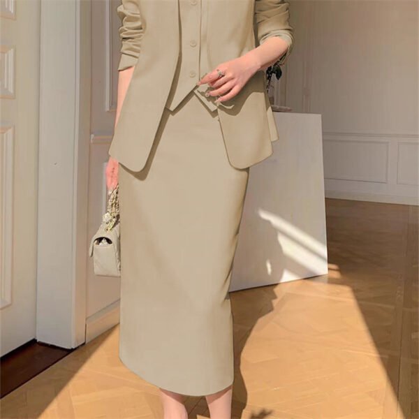 Slimming Loose-fitting Casual Suit Skirt Two-piece Set - Image 7