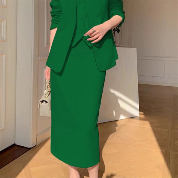 Slimming Loose-fitting Casual Suit Skirt Two-piece Set - Image 3