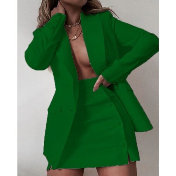 Solid Color Suit Short Skirt Two-piece Set Women's New - Image 7
