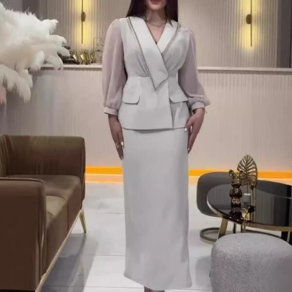 Fashion Waist-controlled Small Business Suit Coat Package Hip Skirt Two-piece Set - Image 3