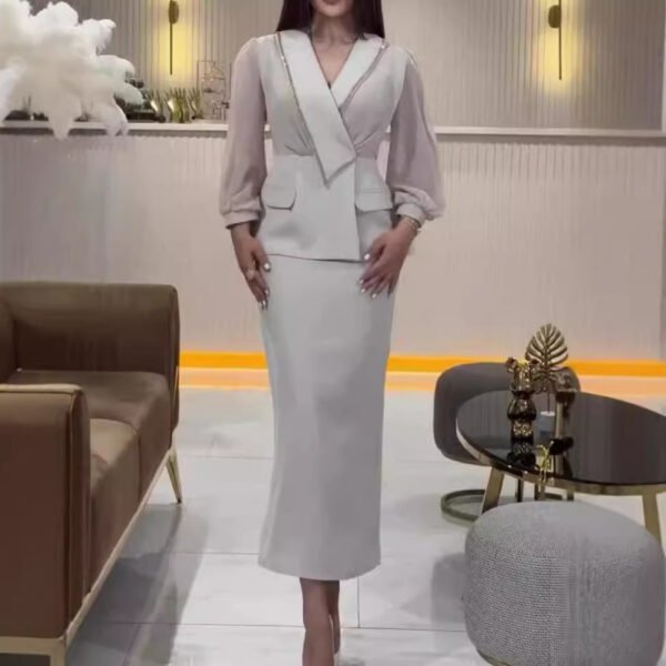 Fashion Waist-controlled Small Business Suit Coat Package Hip Skirt Two-piece Set - Image 2