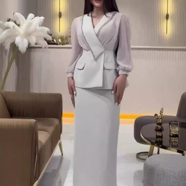 Fashion Waist-controlled Small Business Suit Coat Package Hip Skirt Two-piece Set - Image 4