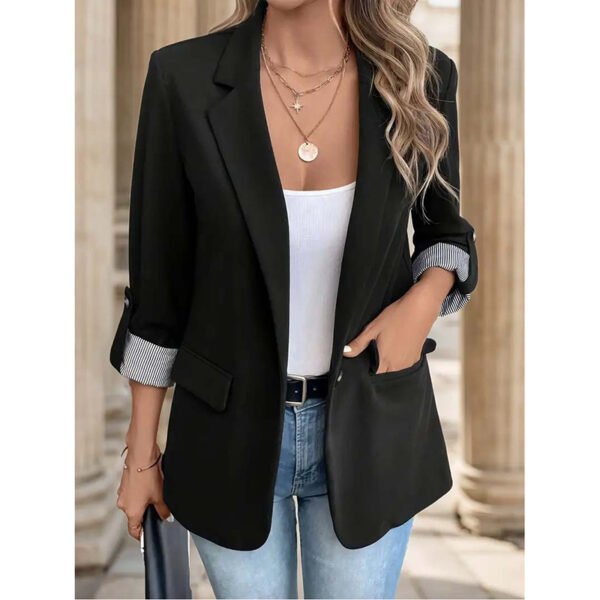 Women's Casual Blazers Open Front Long Sleeve Work Office Suit Jackets Blazer Business Casual Outfits - Image 4