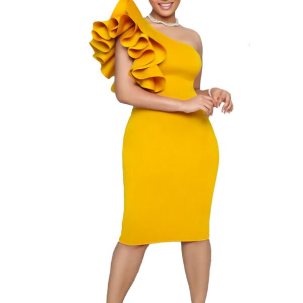 Women Sheer Bodycon Dress Office Lady Elegant Vestido Big - Image 3