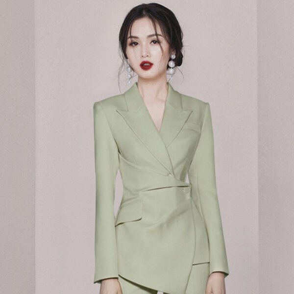 High-grade Retro Pleated Suit Suit Women - Image 6