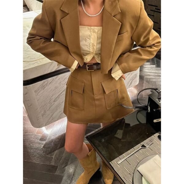 Early New Style Style Set Sense Western Style Slimming Suit Jacket Skirt Elegant Outfit - Image 2