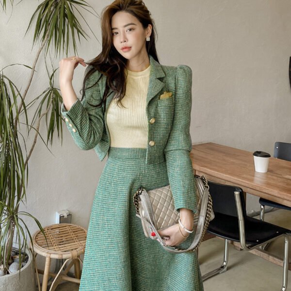 Temperament Small Suit Jacket Waist Skirt Two-piece Set - Image 2