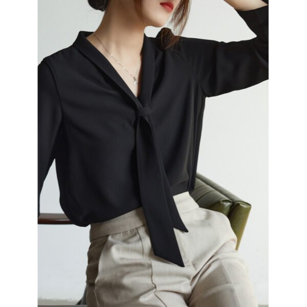 Women's Office Chiffon Commuting Elegant White Shirt - Image 7