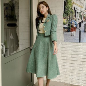 Temperament Small Suit Jacket Waist Skirt Two-piece Set