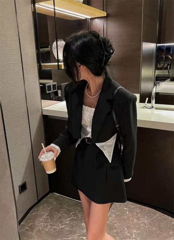 Early New Style Style Set Sense Western Style Slimming Suit Jacket Skirt Elegant Outfit - Image 3